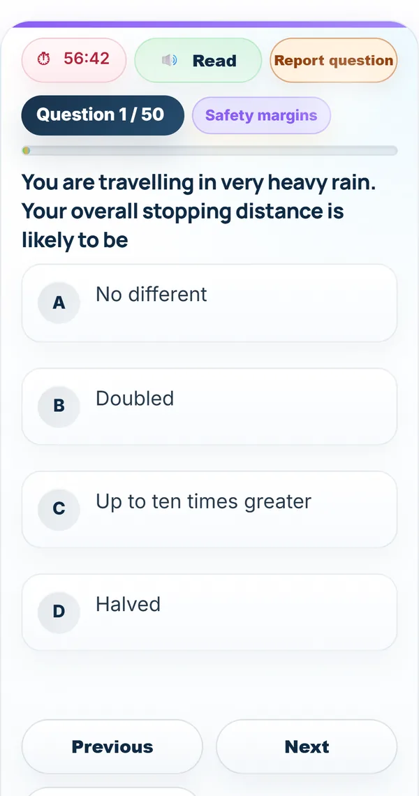 A mock test with its timer on a phone