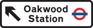Junction ahead leading to a London underground railway station