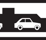 Junction ahead leading to a car ferry
