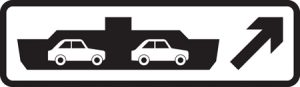 Junction ahead leading to a car ferry