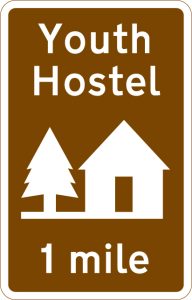 Managed youth hostel 1 mile ahead