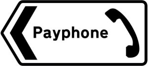 Direction to a public telephone