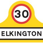 Start of a 30 miles per hour speed limit at the boundary of a town or village