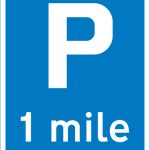 Distance to a parking place ahead