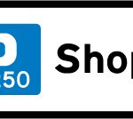 Direction to a parking place for shoppers and showing the total number of spaces