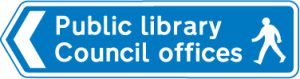 Direction of route to destination shown for pedestrians