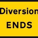 End of temporary diversion route