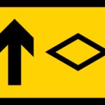 Direction of temporary diversion route from junction ahead