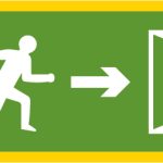 Direction to emergency exit for pedestrians from a tunnel