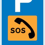 Distance ahead to emergency telephone in a parking place