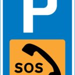 Emergency telephone in a parking place