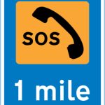 Emergency telephone 1 mile ahead