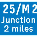 Junction ahead with another motorway
