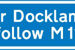 Route to be followed at a junction ahead on a motorway for destinations that are not otherwise shown on signs for that junction