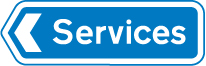 Entrance to a motorway service area
