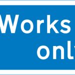 Entrance for works traffic only