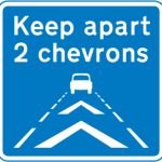 Drivers should keep a distance of two chevron markings from the vehicle in front