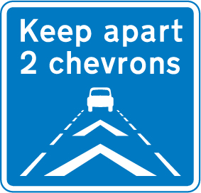 Drivers should keep a distance of two chevron markings from the vehicle in front