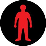 Light signal at level crossing for pedestrians