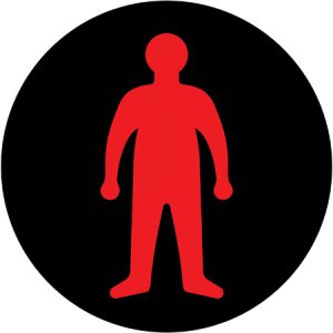 Light signal at level crossing for pedestrians