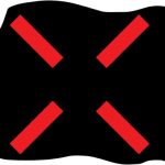 Lane control signal indicating that vehicles may not proceed along the lane directly beneath the signal