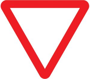 Junction ahead controlled by a STOP or GIVE WAY sign