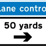 Distance and direction of a system of lane control light signals