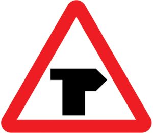 T-junction ahead (right)
