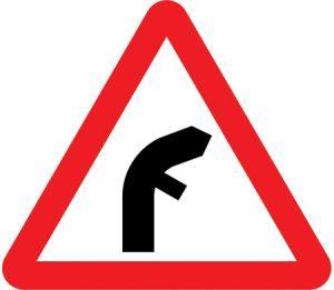 Junction on right bend ahead