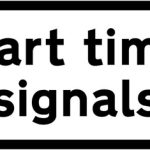 Traffic signals ahead that only operate at certain times