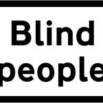 Blind pedestrians likely to cross road ahead