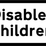 Disabled children likely to cross road ahead