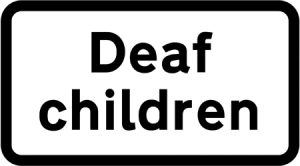 Deaf children likely to cross road ahead