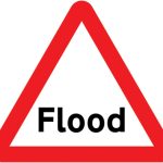 Flood warning sign