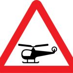 Low flying helicopters or sudden helicopter noise likely ahead