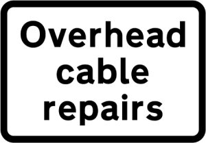 Overhead cable repairs ahead