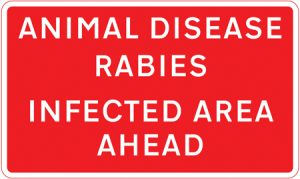 Area infected by animal disease ahead