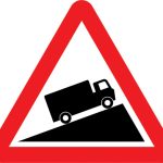 Slow moving vehicles likely on incline ahead