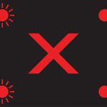 Light signal conveying the prohibition that vehicular traffic may not use the lane below the sign (gantry-mounted)