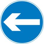 Vehicular traffic must proceed in the direction indicated by the arrow