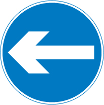 Vehicular traffic must proceed in the direction indicated by the arrow