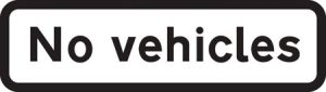 All vehicles prohibited