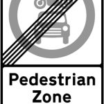 End of restrictions associated with a pedestrian zone