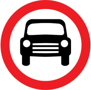Motor vehicles except solo motor cycles prohibited