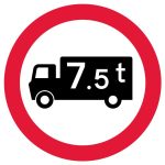 Goods vehicles exceeding a gross weight of 7.5T prohibited