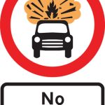 Vehicles carrying explosives prohibited