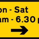 Waiting prohibited except for loading and unloading during the period and in the direction indicated