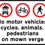 Use of verge maintained in mown or ornamental condition by specified traffic prohibited