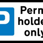Parking place reserved for permit holders