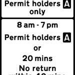 Parking place for permit holders with limited waiting permitted by others at specified times
